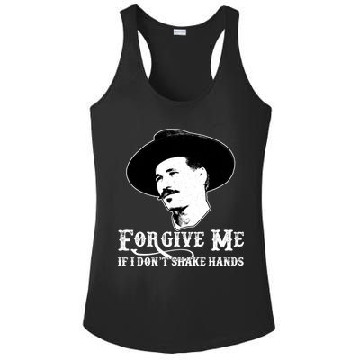 Forgive Me If I Don't Shake Hands Doc Holiday Ladies PosiCharge Competitor Racerback Tank