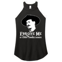 Forgive Me If I Don't Shake Hands Doc Holiday Women's Perfect Tri Rocker Tank