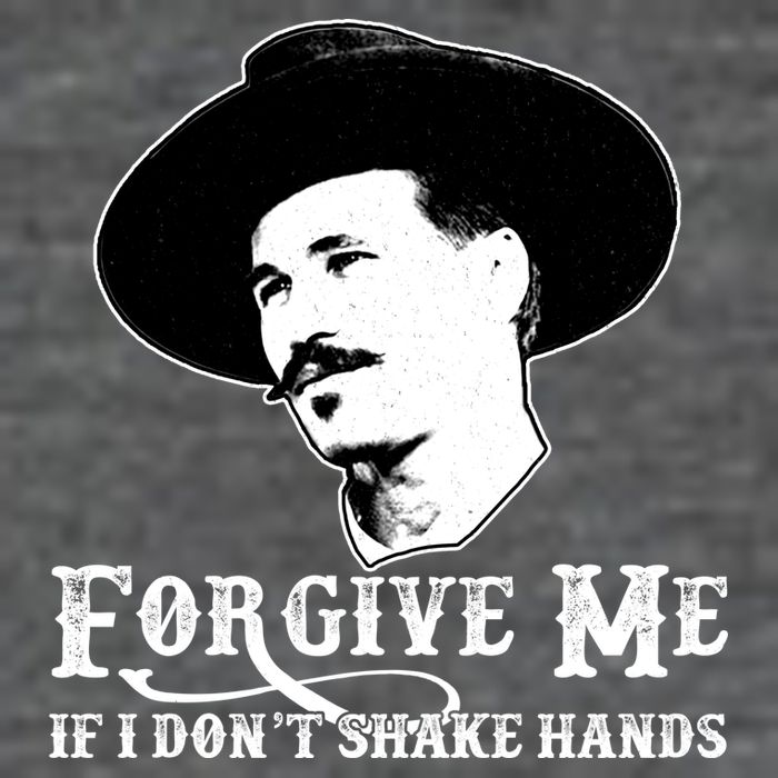 Forgive Me If I Don't Shake Hands Doc Holiday 7-Panel Snapback Hat