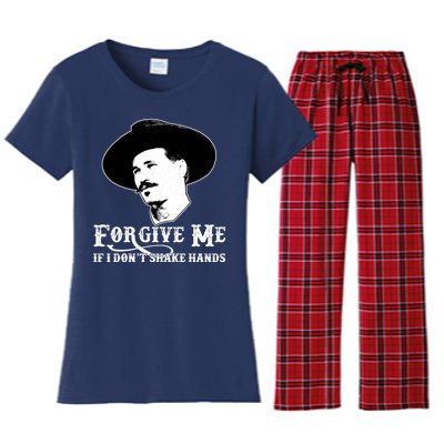 Forgive Me If I Don't Shake Hands Doc Holiday Women's Flannel Pajama Set