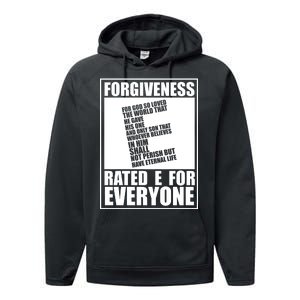 Forgiveness Rated E for Everyone Performance Fleece Hoodie