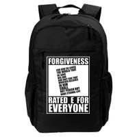 Forgiveness Rated E for Everyone Daily Commute Backpack