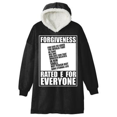 Forgiveness Rated E for Everyone Hooded Wearable Blanket