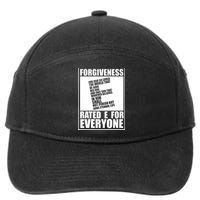 Forgiveness Rated E for Everyone 7-Panel Snapback Hat