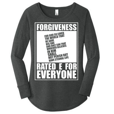 Forgiveness Rated E for Everyone Women's Perfect Tri Tunic Long Sleeve Shirt