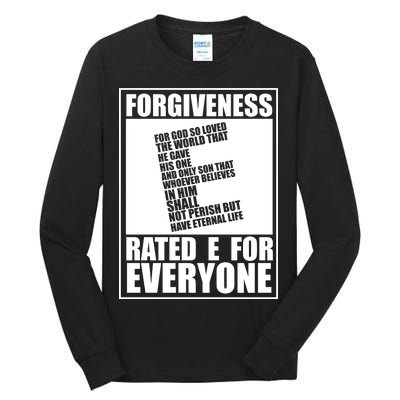 Forgiveness Rated E for Everyone Tall Long Sleeve T-Shirt