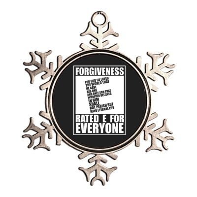 Forgiveness Rated E for Everyone Metallic Star Ornament