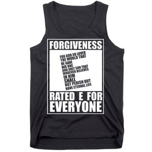 Forgiveness Rated E for Everyone Tank Top