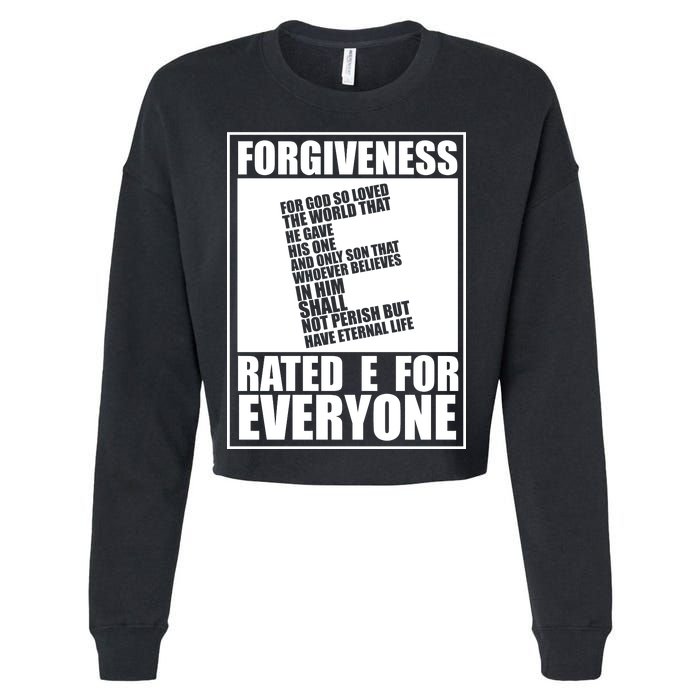 Forgiveness Rated E for Everyone Cropped Pullover Crew