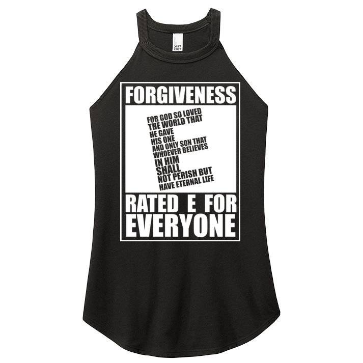 Forgiveness Rated E for Everyone Women's Perfect Tri Rocker Tank
