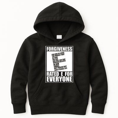 Forgiveness Rated E for Everyone Kids Hoodie