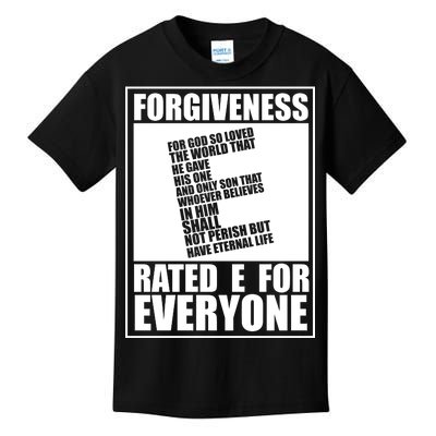 Forgiveness Rated E for Everyone Kids T-Shirt