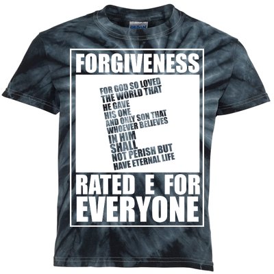 Forgiveness Rated E for Everyone Kids Tie-Dye T-Shirt