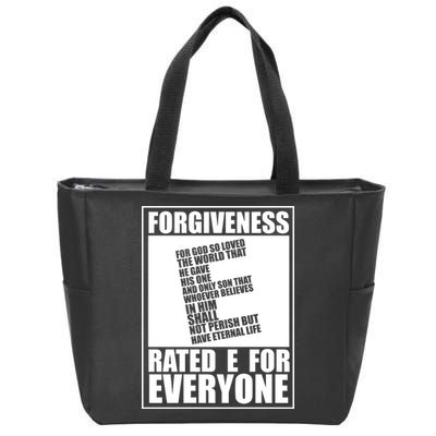 Forgiveness Rated E for Everyone Zip Tote Bag