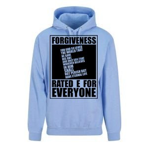 Forgiveness Rated E for Everyone Unisex Surf Hoodie