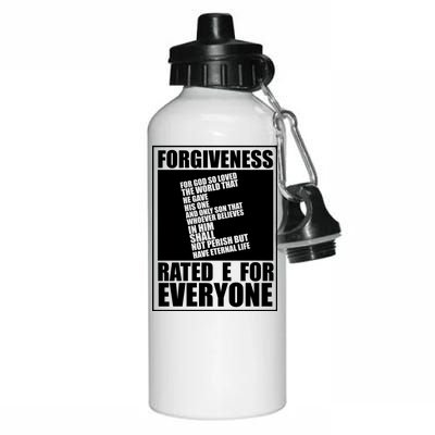 Forgiveness Rated E for Everyone Aluminum Water Bottle