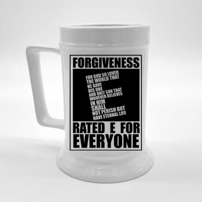 Forgiveness Rated E for Everyone Beer Stein