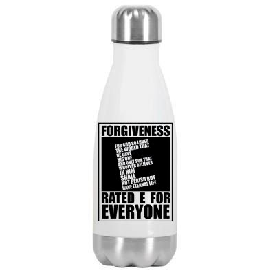 Forgiveness Rated E for Everyone Stainless Steel Insulated Water Bottle