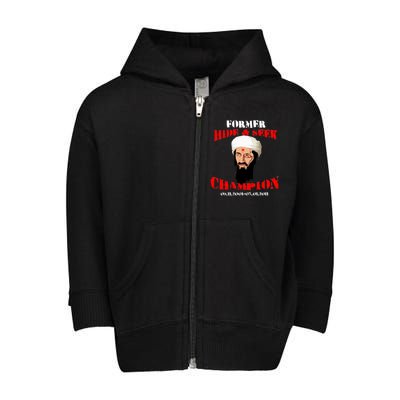 Former Hide and Seek Champion Osama Bin Laden Toddler Zip Fleece Hoodie