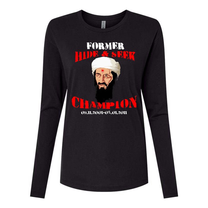 Former Hide and Seek Champion Osama Bin Laden Womens Cotton Relaxed Long Sleeve T-Shirt