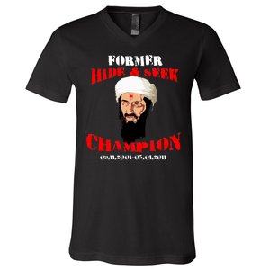 Former Hide and Seek Champion Osama Bin Laden V-Neck T-Shirt