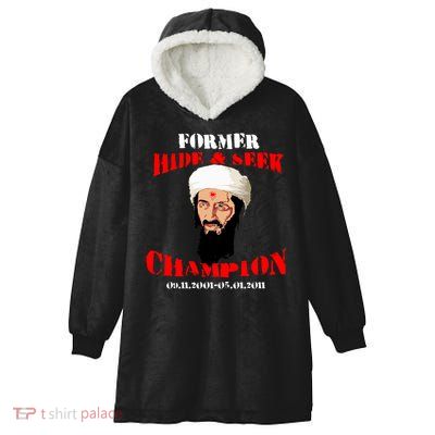 Former Hide and Seek Champion Osama Bin Laden Hooded Wearable Blanket