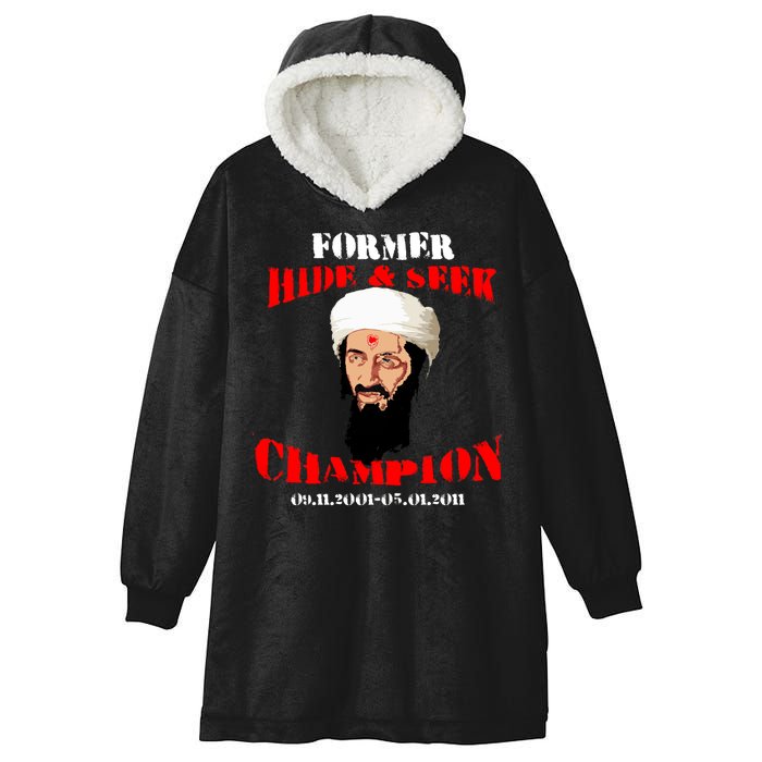 Former Hide and Seek Champion Osama Bin Laden Hooded Wearable Blanket