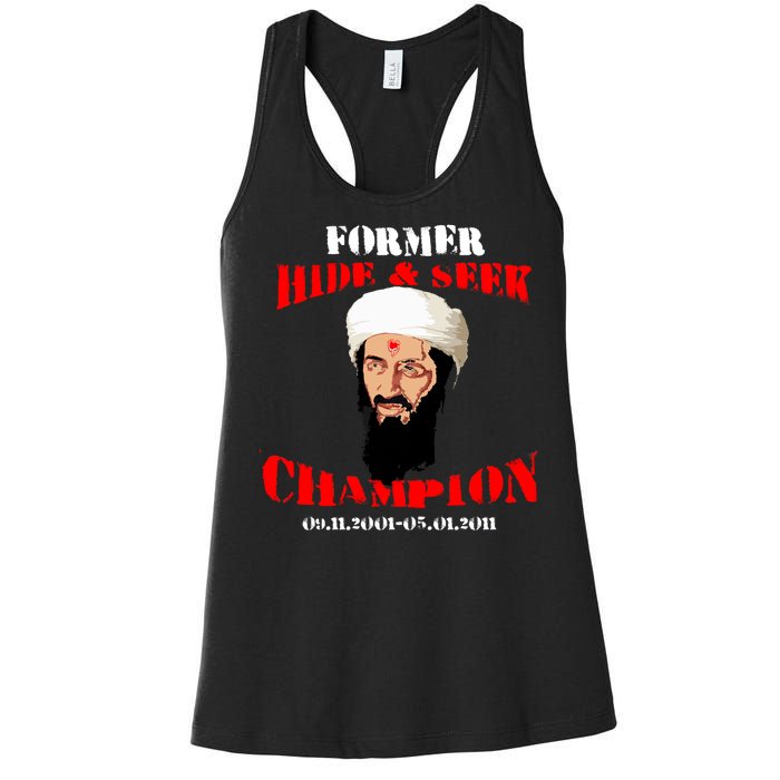 Former Hide and Seek Champion Osama Bin Laden Women's Racerback Tank