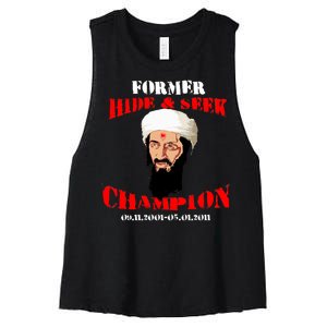 Former Hide and Seek Champion Osama Bin Laden Women's Racerback Cropped Tank