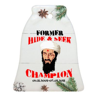 Former Hide and Seek Champion Osama Bin Laden Ceramic Bell Ornament