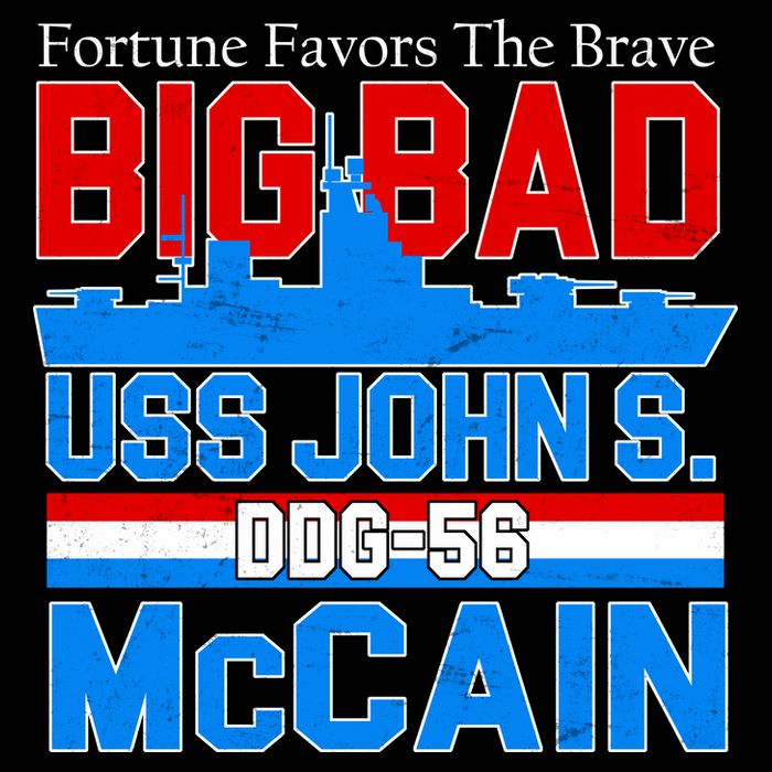 Fortune Favors The Brave DDG-56 USS John S. McCain 7-Panel Snapback Hat