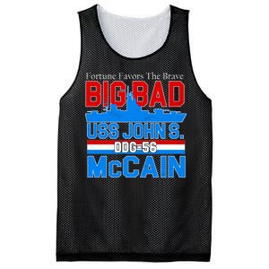 Fortune Favors The Brave DDG-56 USS John S. McCain Mesh Reversible Basketball Jersey Tank