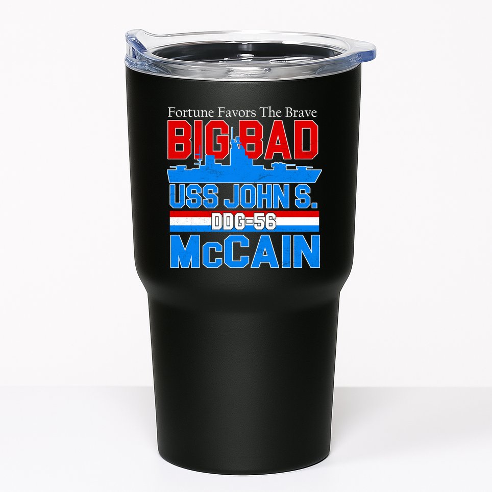 Fortune Favors The Brave DDG-56 USS John S. McCain Tumbler