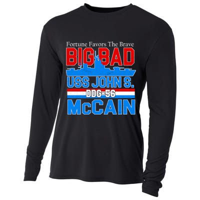 Fortune Favors The Brave DDG-56 USS John S. McCain Cooling Performance Long Sleeve Crew