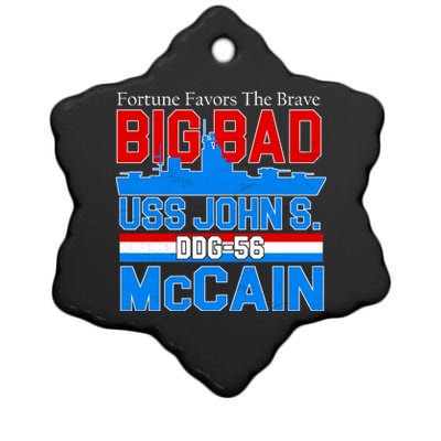 Fortune Favors The Brave DDG-56 USS John S. McCain Ceramic Star Ornament