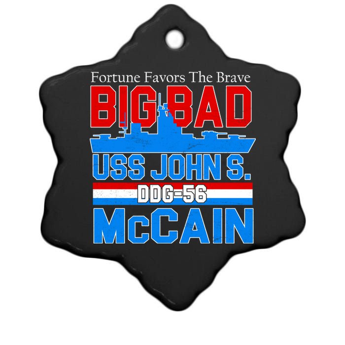 Fortune Favors The Brave DDG-56 USS John S. McCain Ceramic Star Ornament