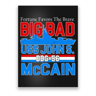 Fortune Favors The Brave DDG-56 USS John S. McCain Poster