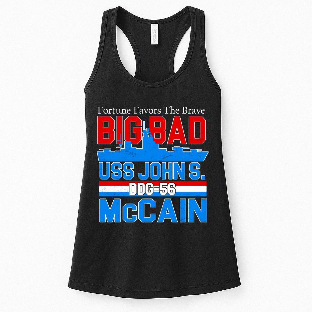 Fortune Favors The Brave DDG-56 USS John S. McCain Womens Tank Top