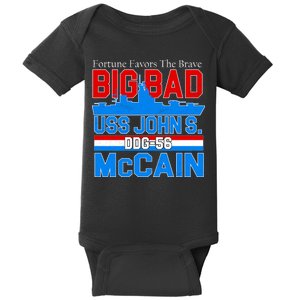 Fortune Favors The Brave DDG-56 USS John S. McCain Baby Bodysuit