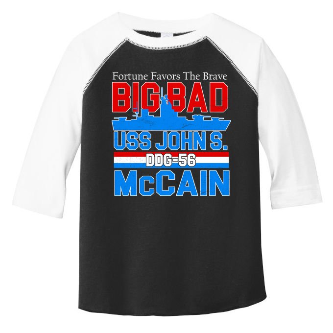 Fortune Favors The Brave DDG-56 USS John S. McCain Toddler Fine Jersey T-Shirt