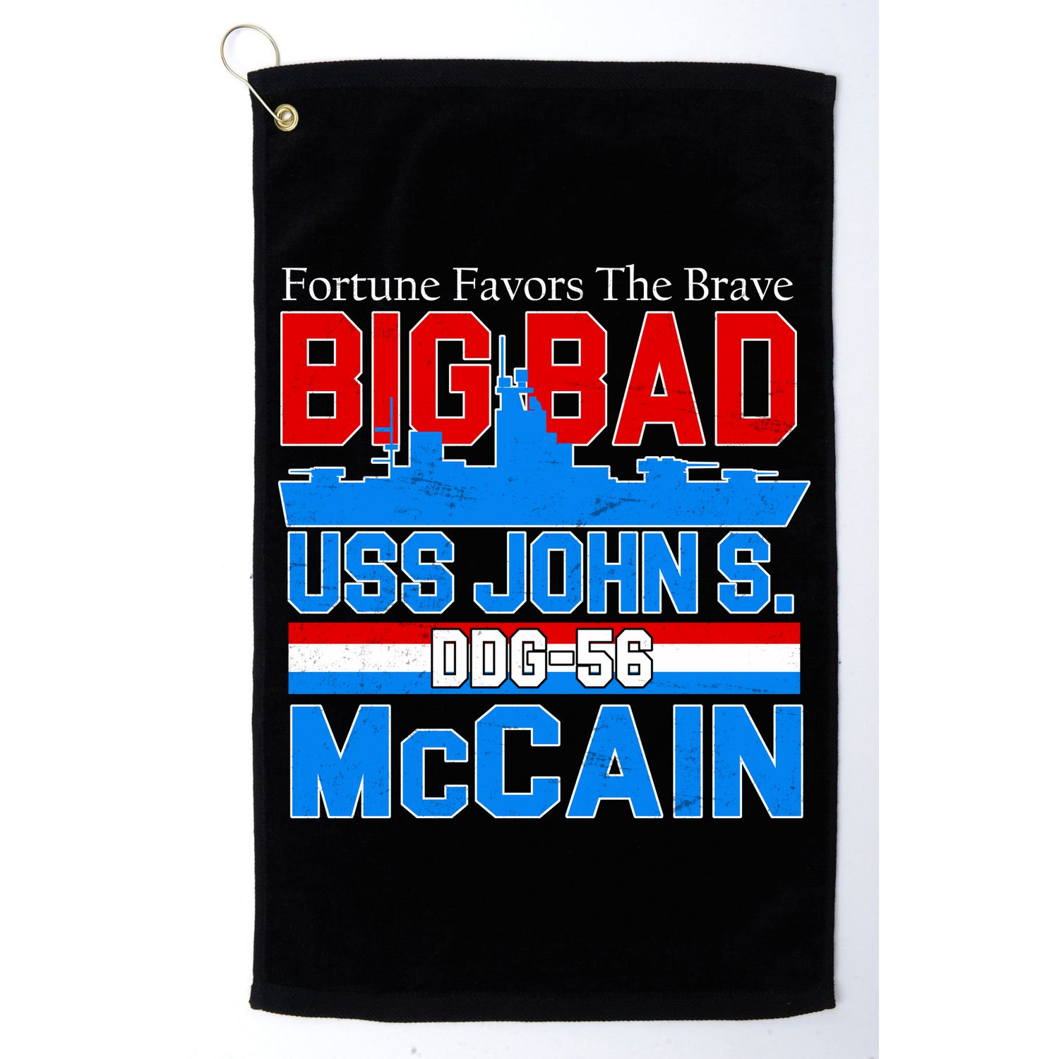 Fortune Favors The Brave DDG-56 USS John S. McCain Golf Towel