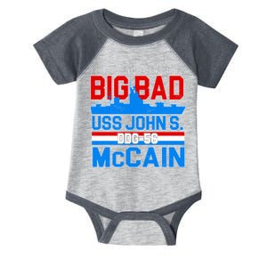 Fortune Favors The Brave DDG-56 USS John S. McCain Infant Baby Jersey Bodysuit