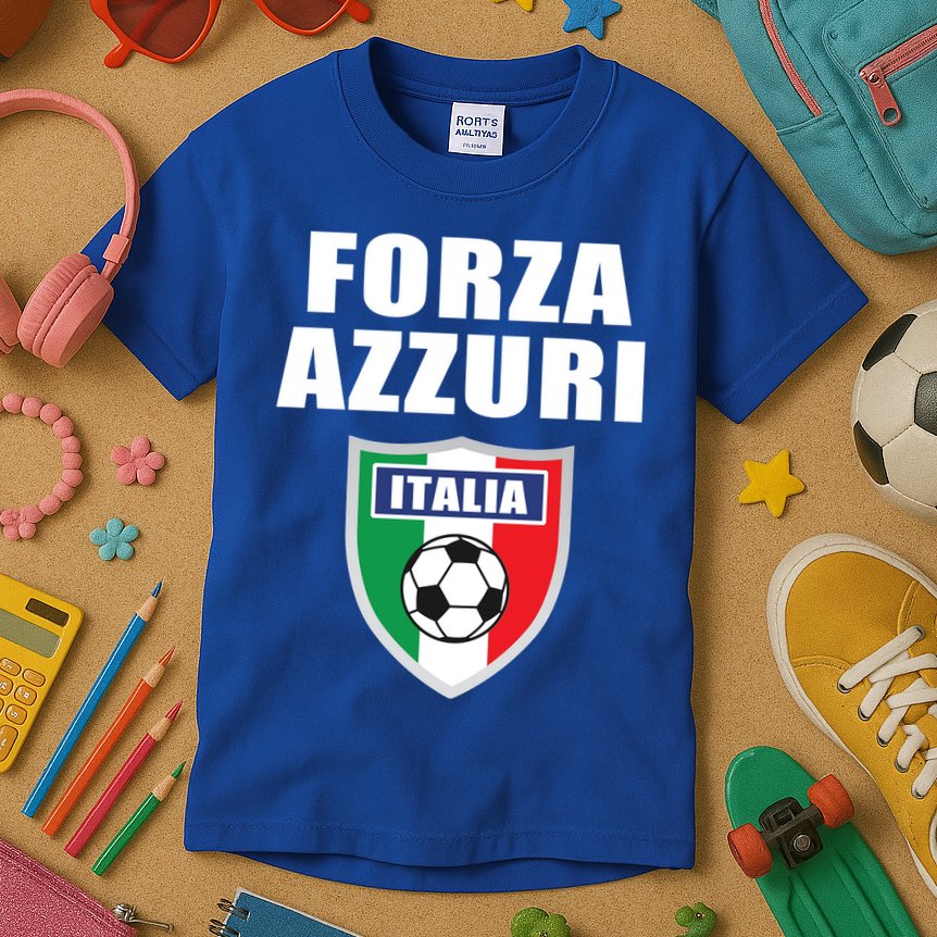 Forza Azzuri Italia Soccer Kids T-Shirt