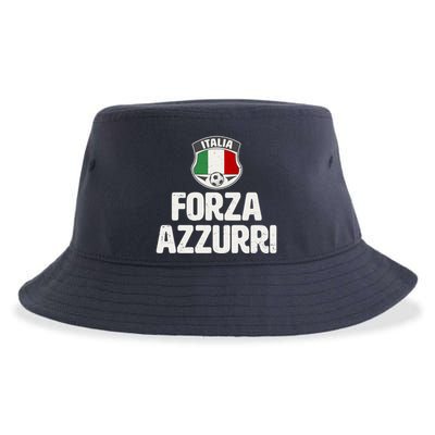 Forza Azzurri Italia Italy Football Soccer Sustainable Bucket Hat