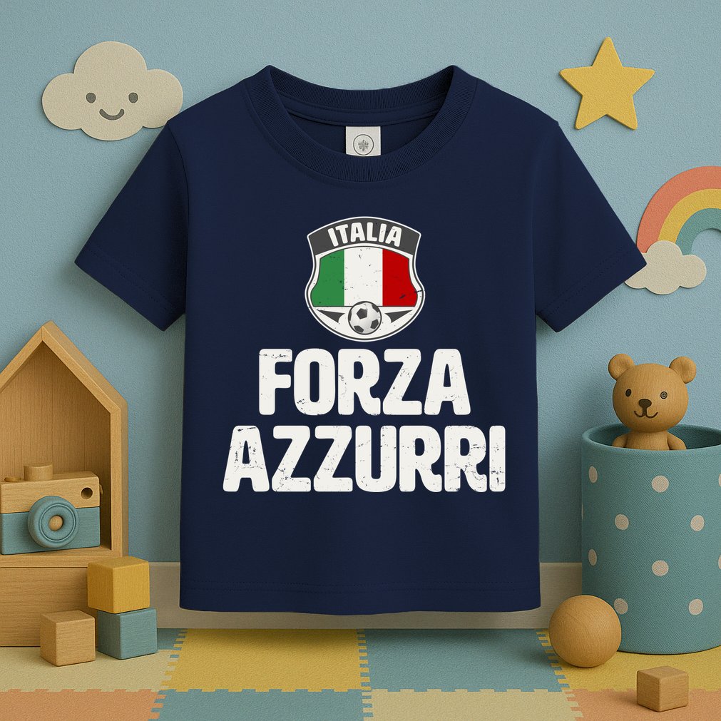 Forza Azzurri Italia Italy Football Soccer Toddler T-Shirt