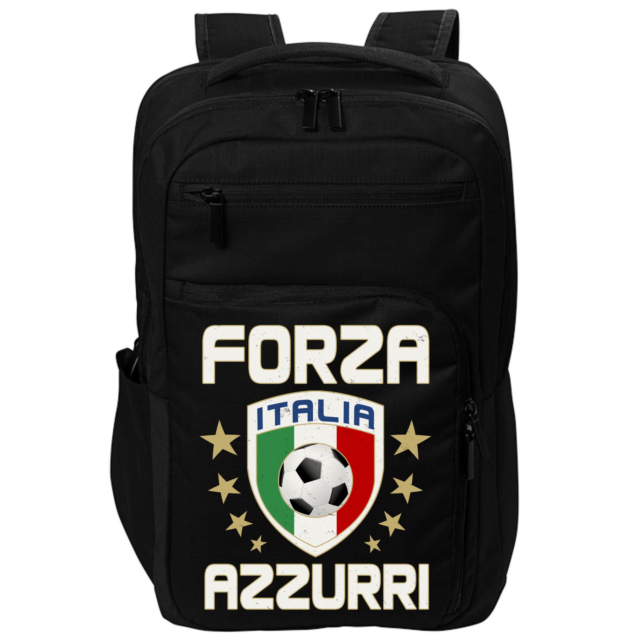 Forza Azzurri Italia Italy Shield Logo Soccer Team Impact Tech Backpack