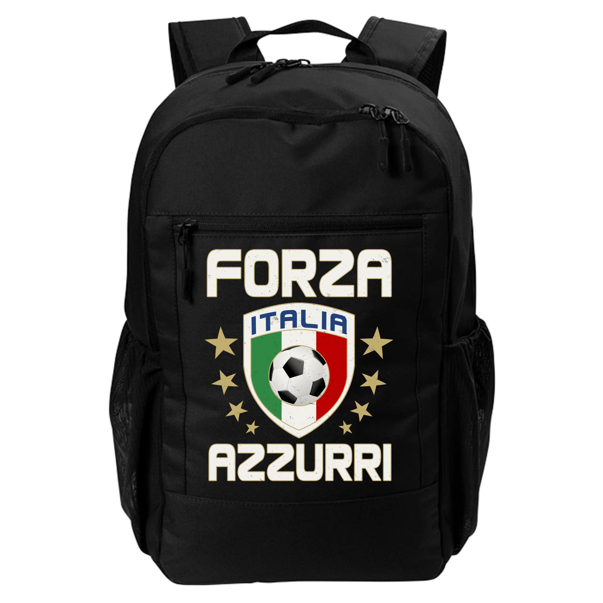 Forza Azzurri Italia Italy Shield Logo Soccer Team Backpack