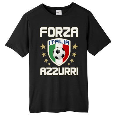 Forza Azzurri Italia Italy Shield Logo Soccer Team Tall Fusion ChromaSoft Performance T-Shirt