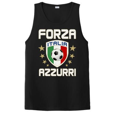 Forza Azzurri Italia Italy Shield Logo Soccer Team PosiCharge Competitor Tank