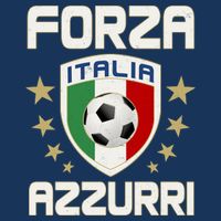 Forza Azzurri Italia Italy Shield Logo Soccer Team Performance Shirt